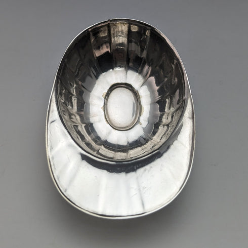 英國古董鍍銀賽馬帽茶罐勺